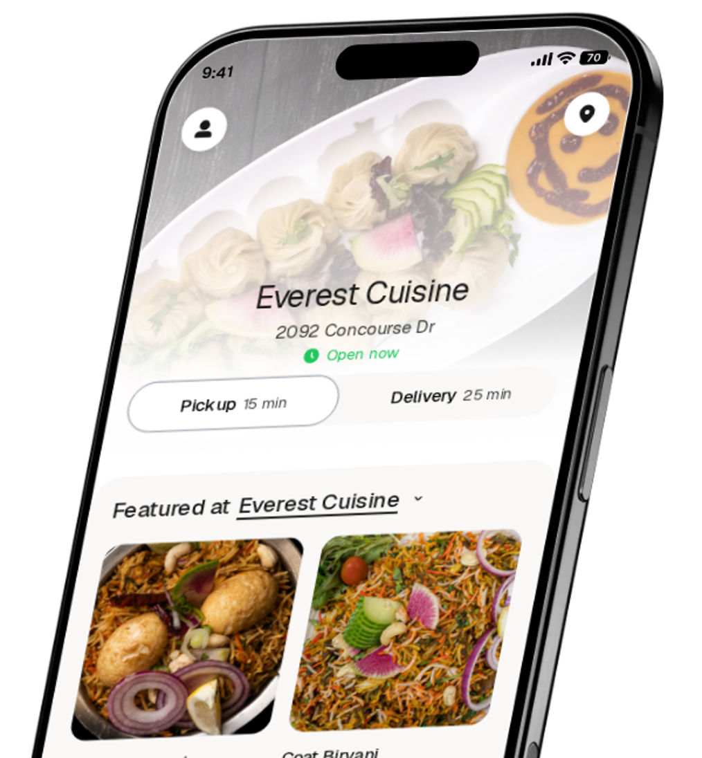Everest Cuisine app preview