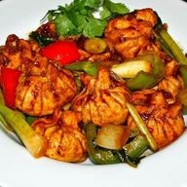 Chilli Chicken Momo.