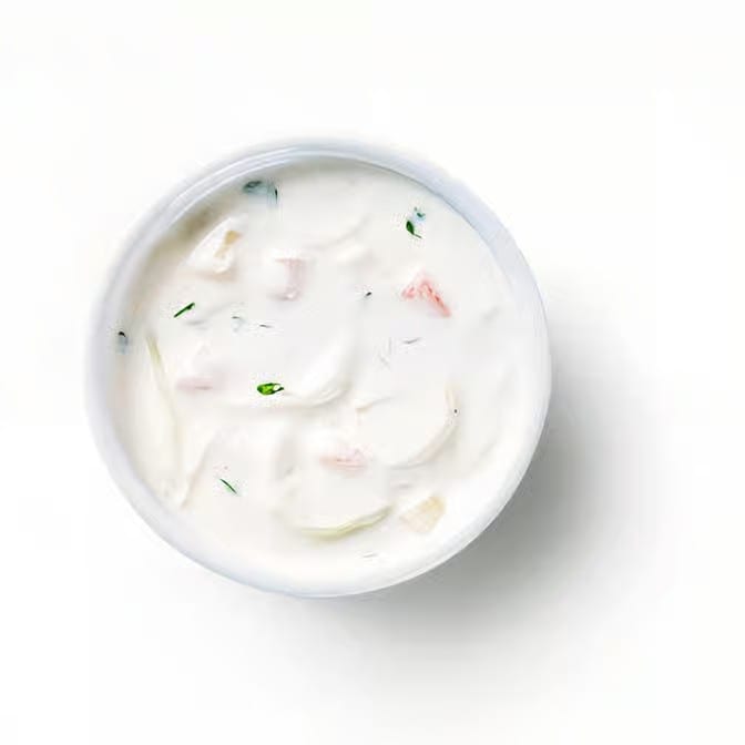 Raita Yogurt.