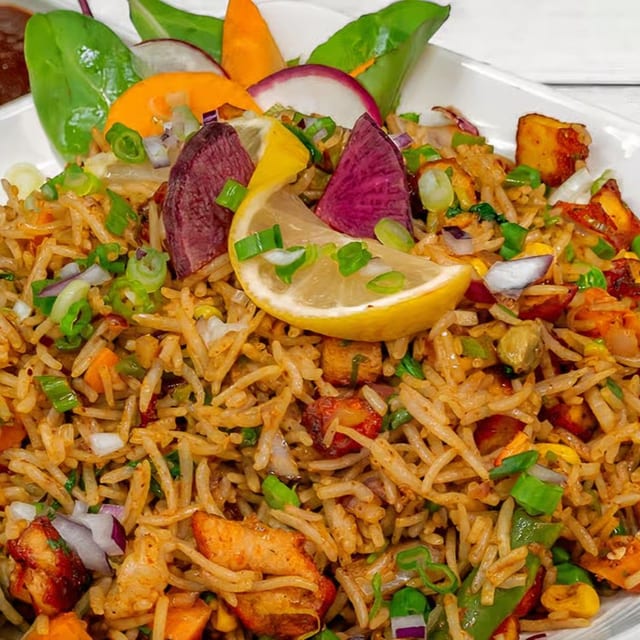 California Spicy Fried Rice Chicken.